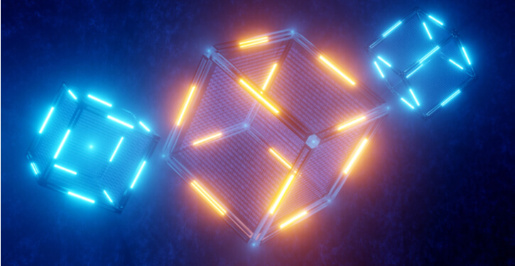 Image of a decentralised block concept